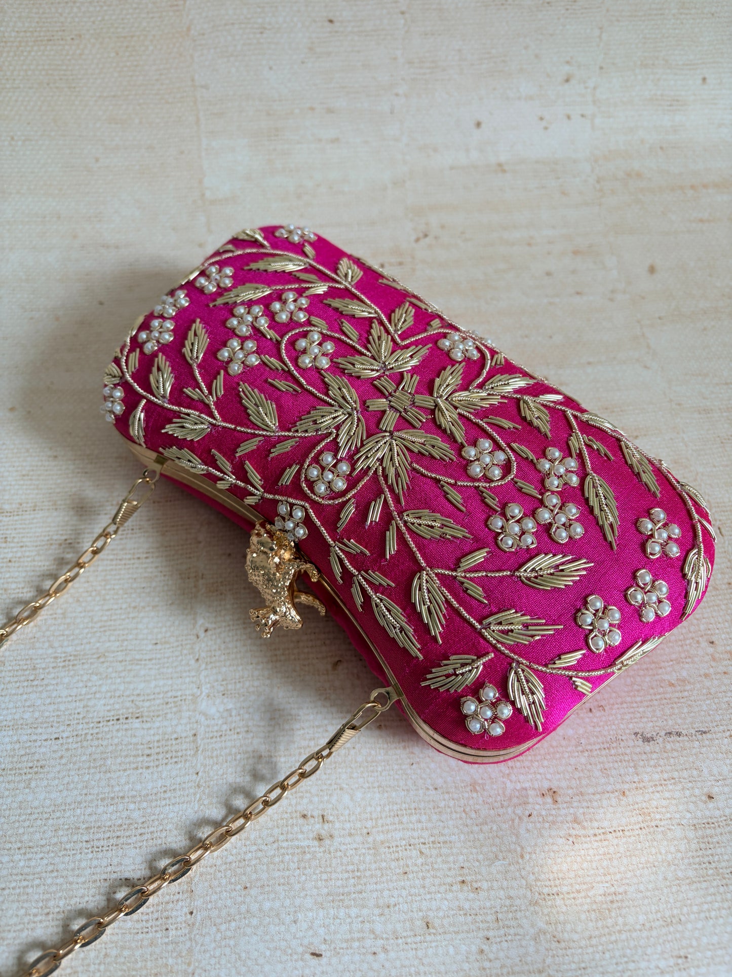 Milani (Rectangular Clutch) (Hot Pink) (ST263)