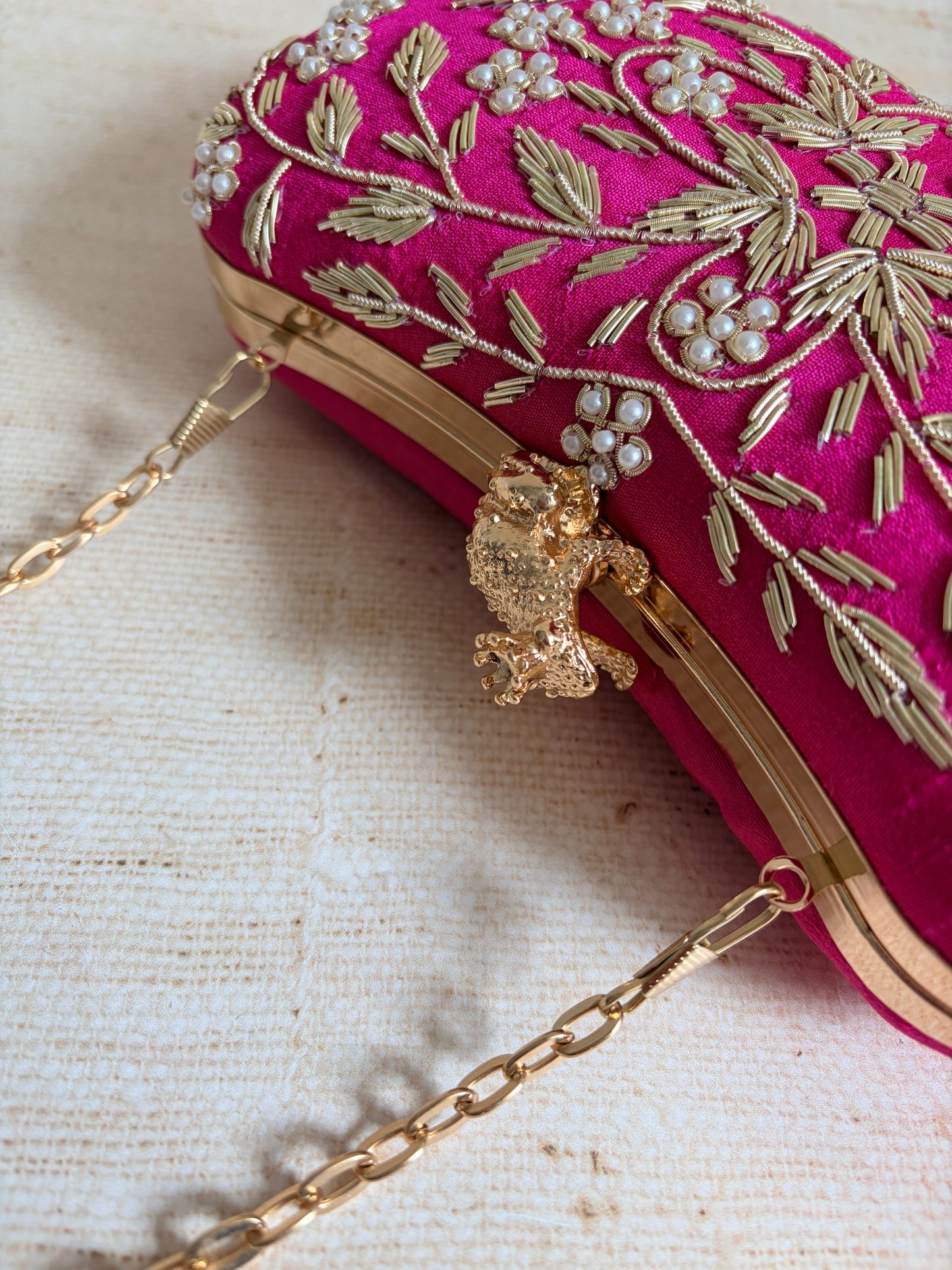 Milani (Rectangular Clutch) (Hot Pink) (ST263)