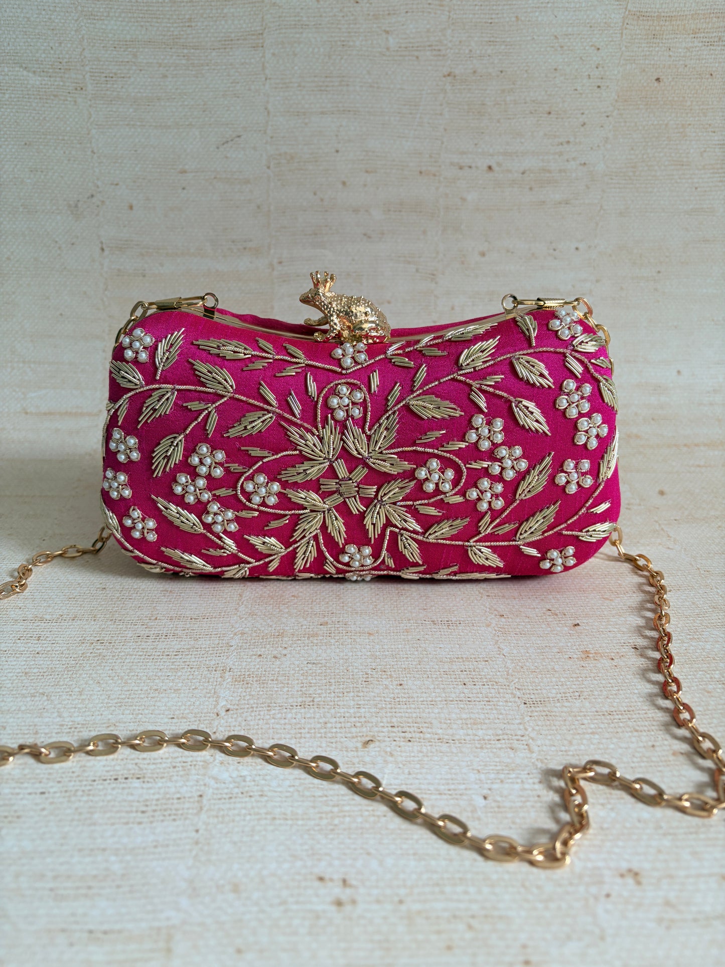 Milani (Rectangular Clutch) (Hot Pink) (ST263)