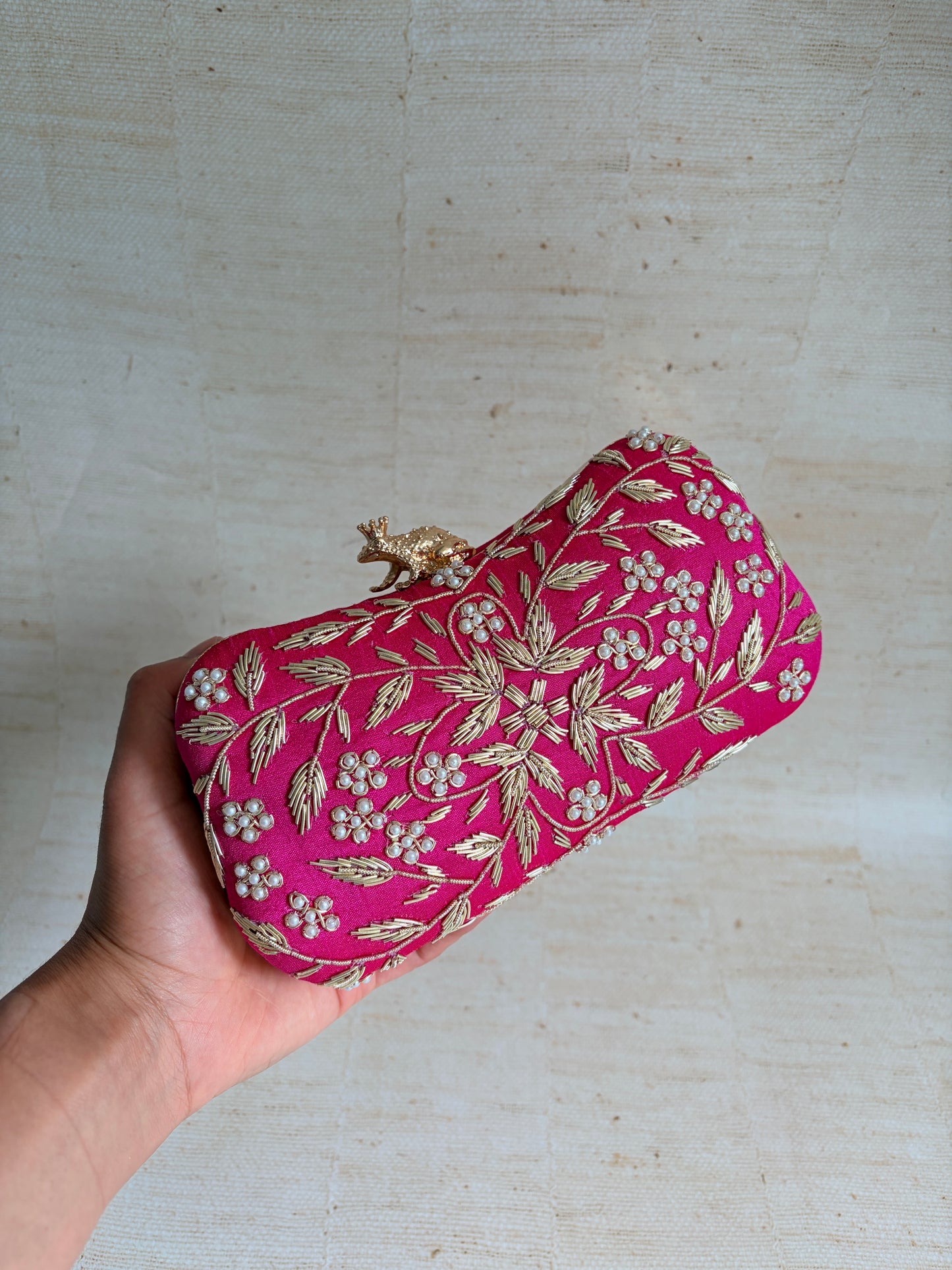 Milani (Rectangular Clutch) (Hot Pink) (ST263)