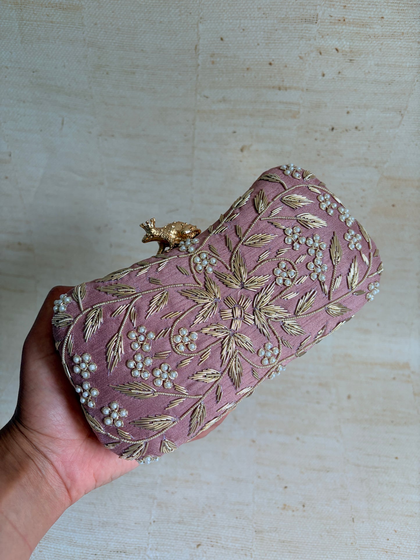 Milani (Rectangular Clutch) (Mauve Pink) (ST263)