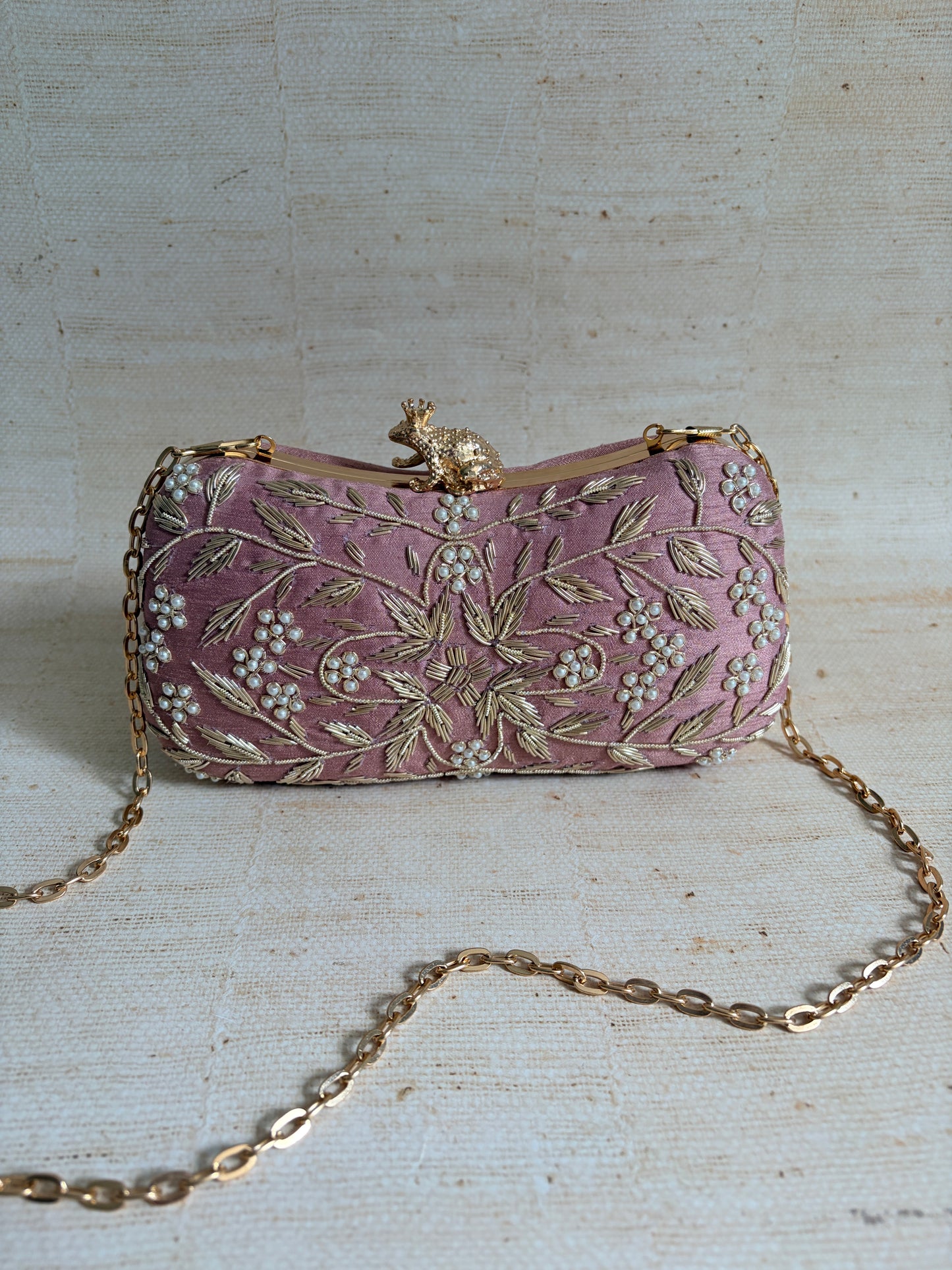 Milani (Rectangular Clutch) (Mauve Pink) (ST263)
