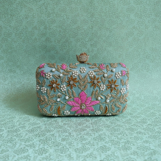 Amelia Green Rectangular Clutch (ST11203)