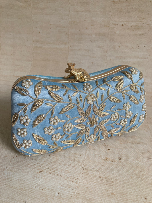 Milani (Rectangular Clutch) (Blue) (ST263)