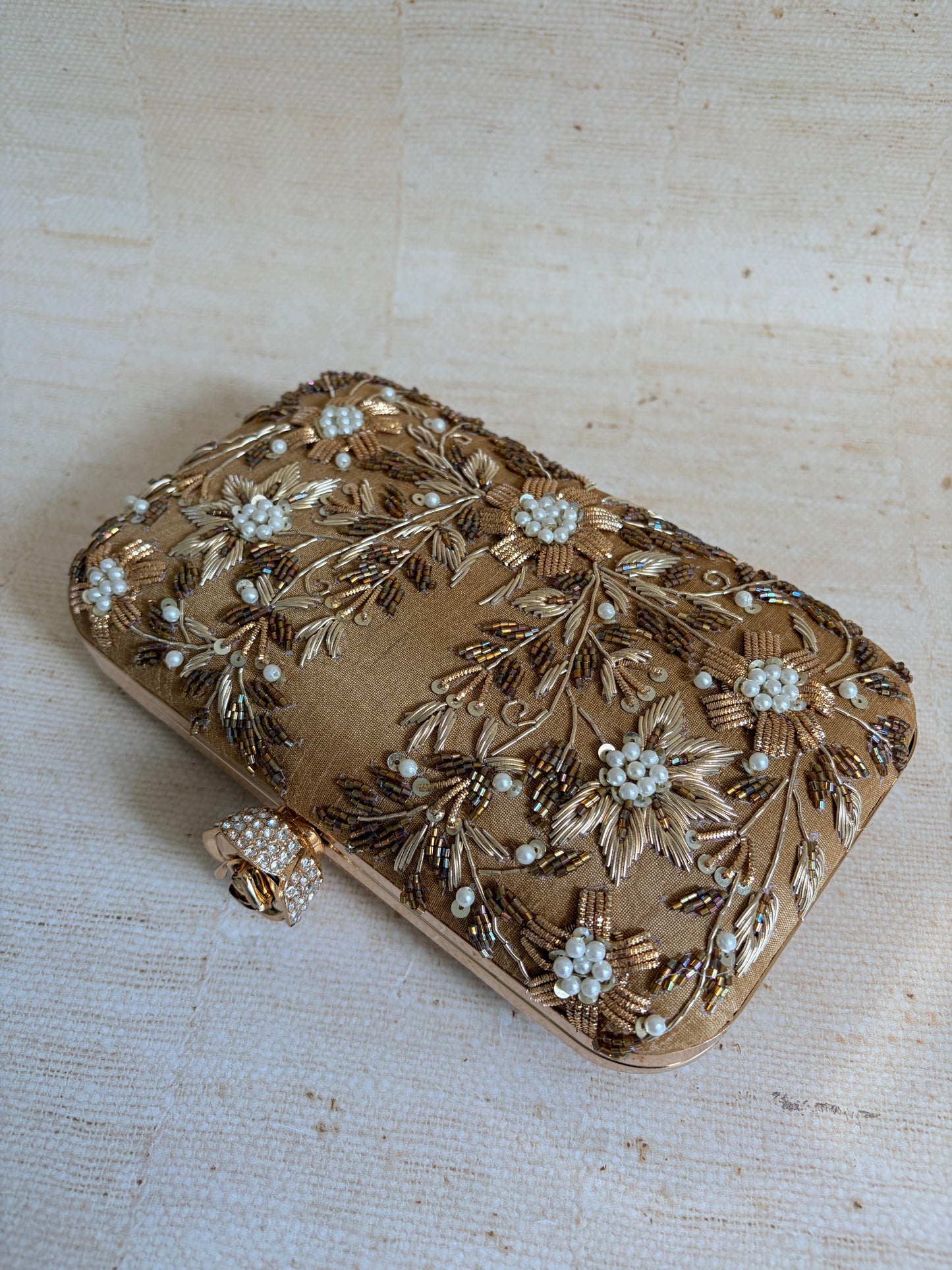 Pasha Rectangular Clutch (ST1135) (Gold)