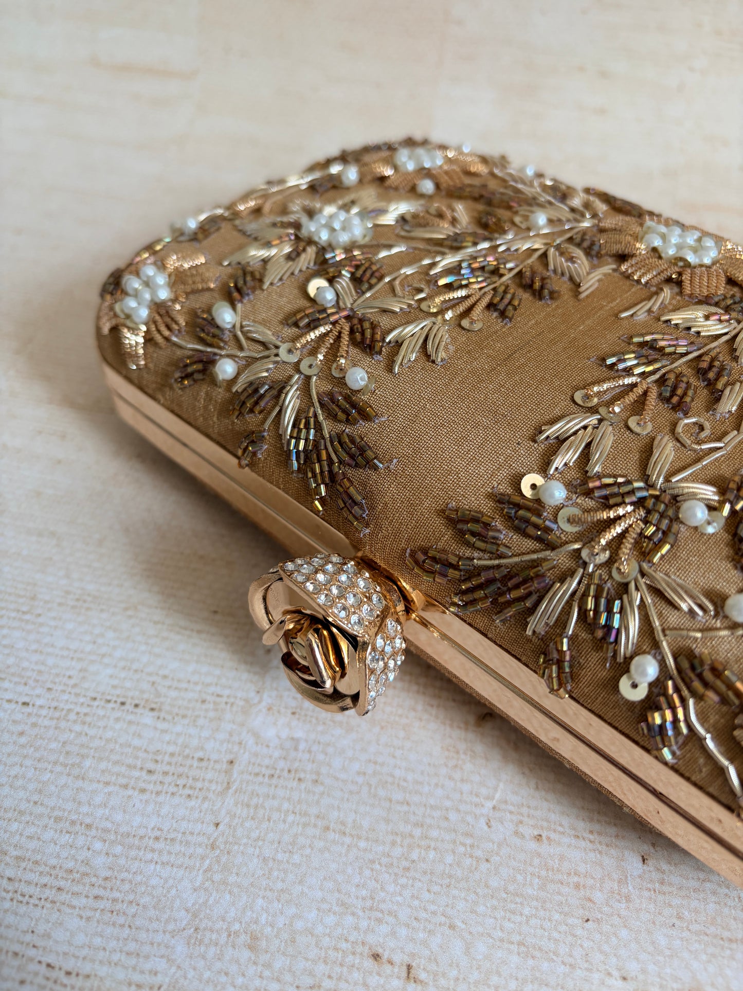 Pasha Rectangular Clutch (ST1135) (Gold)