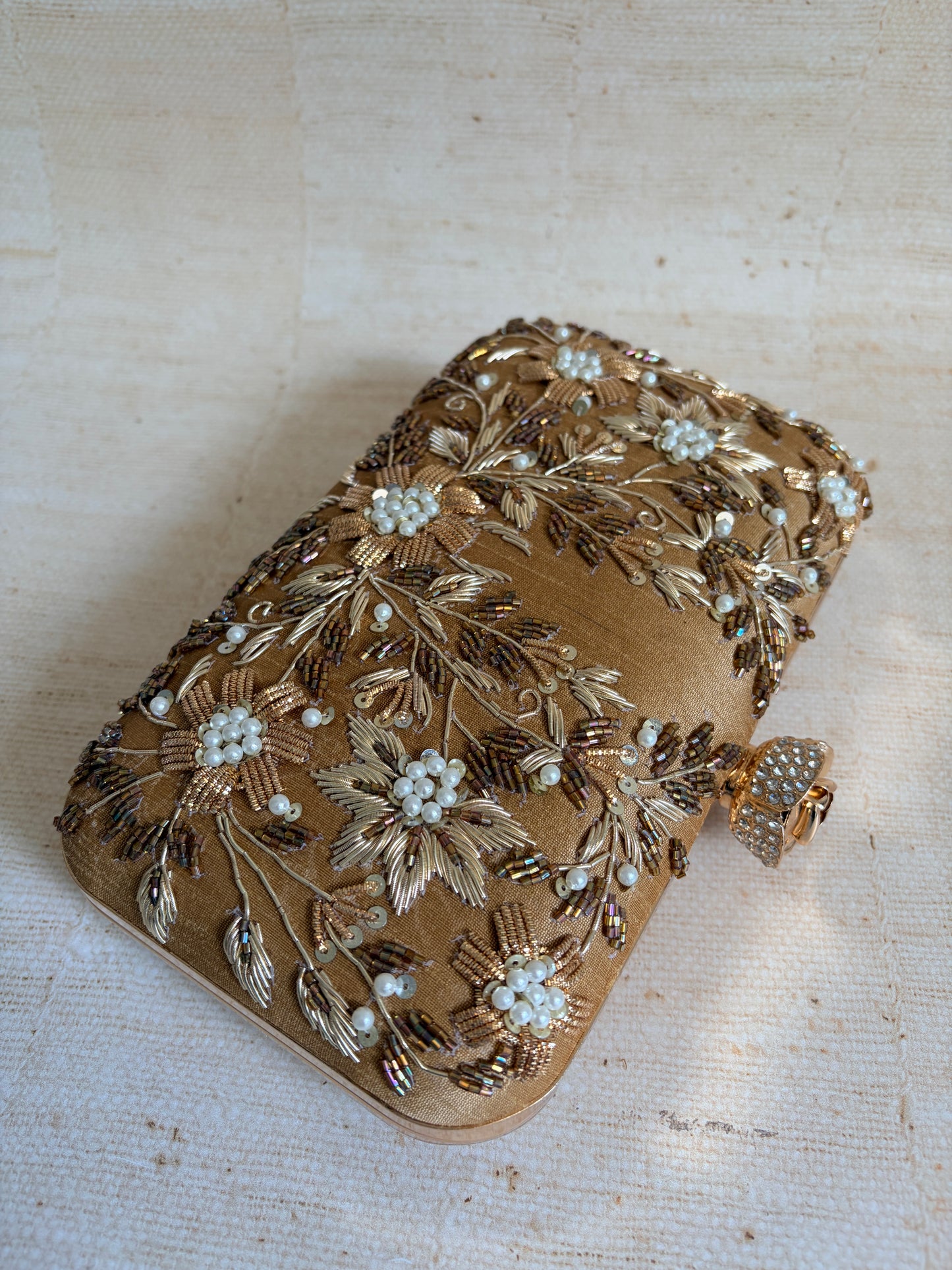 Pasha Rectangular Clutch (ST1135) (Gold)