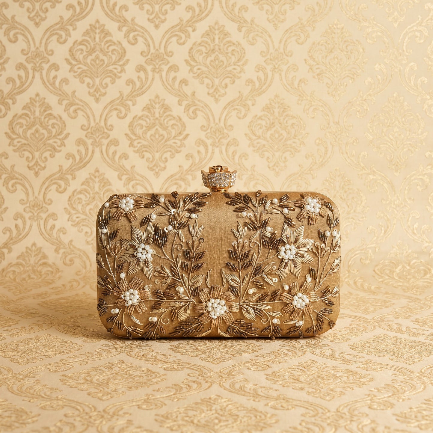 Pasha Rectangular Clutch (ST1135) (Gold)