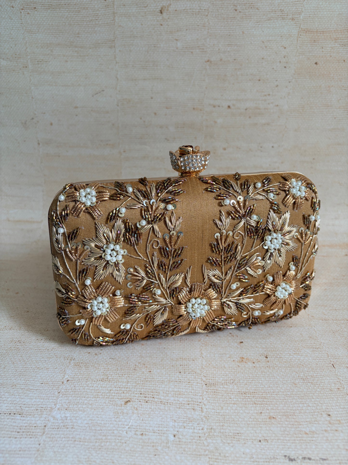 Pasha Rectangular Clutch (ST1135) (Gold)