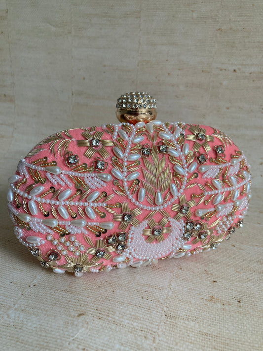 Ambrose (Oval Clutch)(Peachy Pink)(ST266)