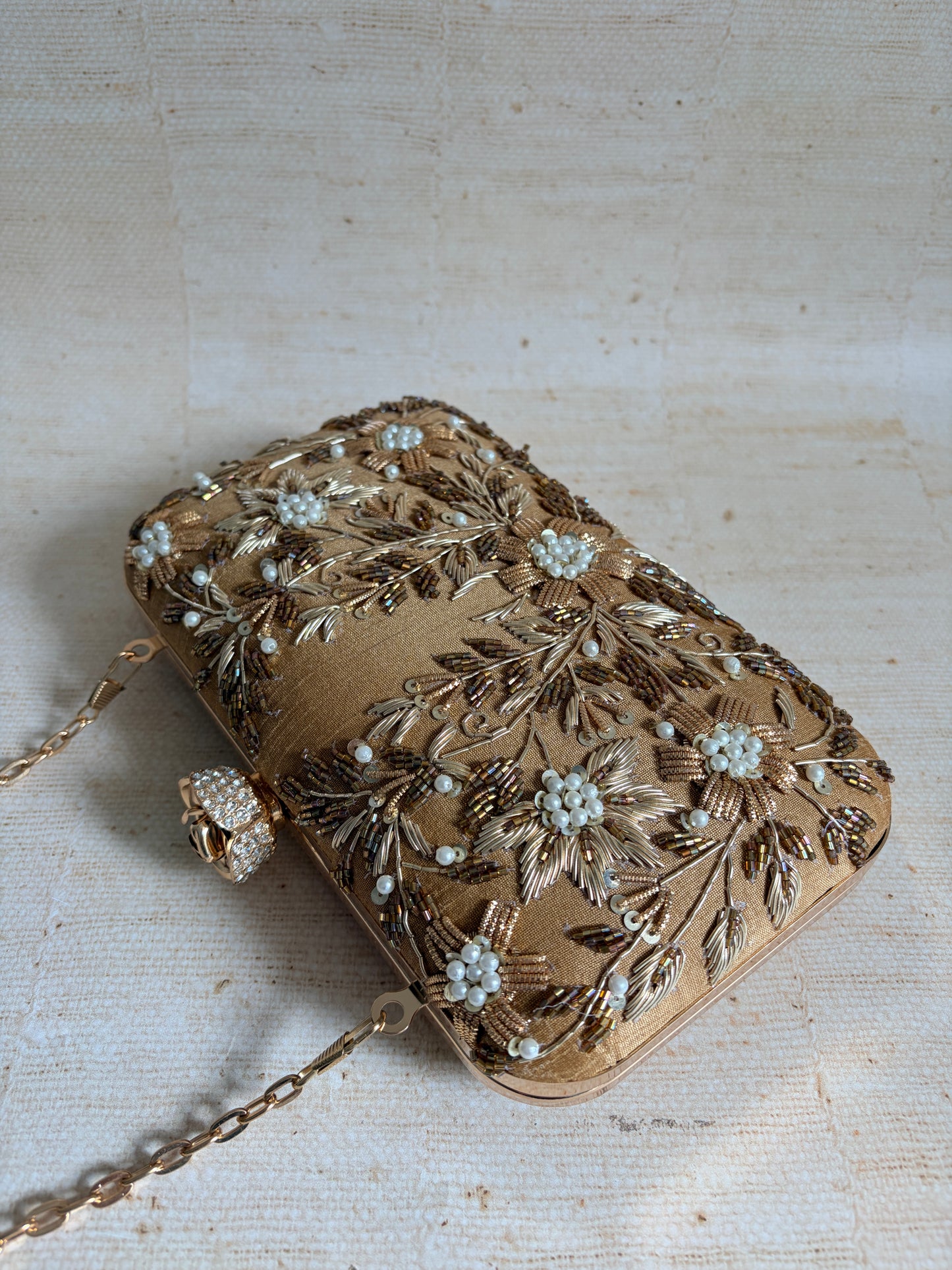 Pasha Rectangular Clutch (ST1135) (Gold)