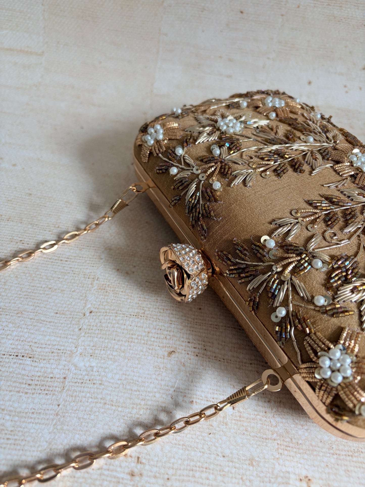 Pasha Rectangular Clutch (ST1135) (Gold)