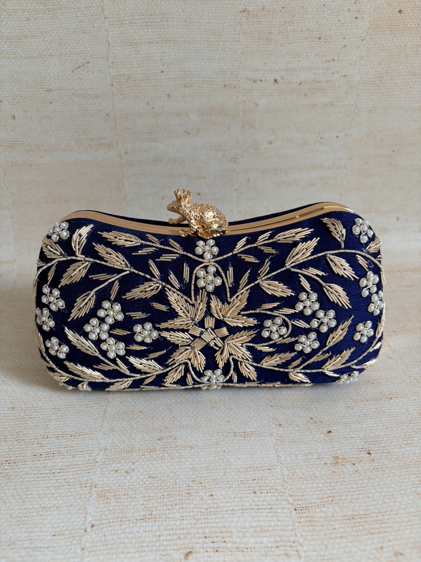 Milani (Rectangular Clutch) (Navy Blue) (ST263)