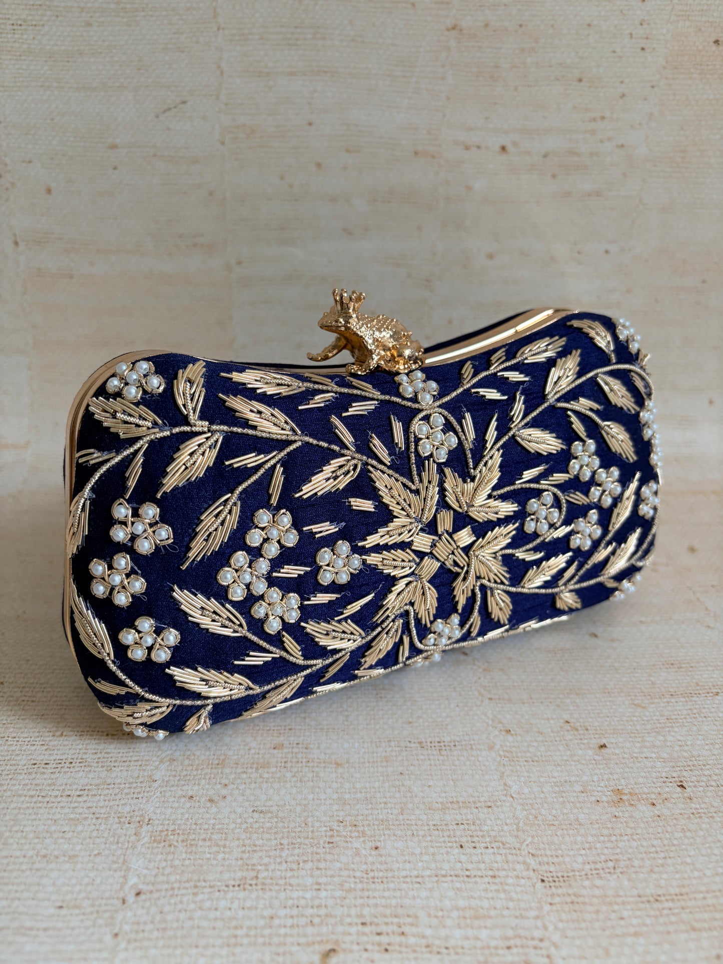 Milani (Rectangular Clutch) (Navy Blue) (ST263)