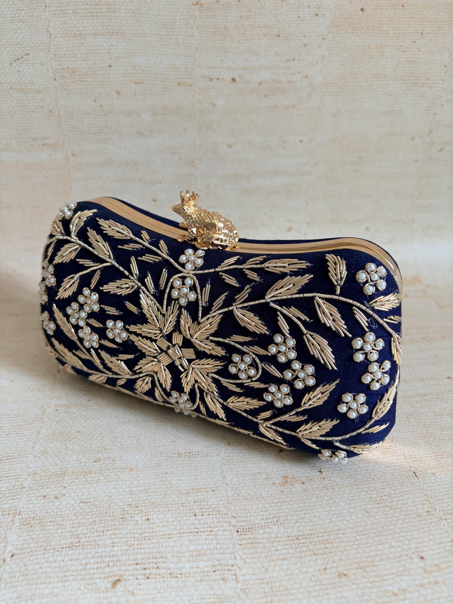 Milani (Rectangular Clutch) (Navy Blue) (ST263)