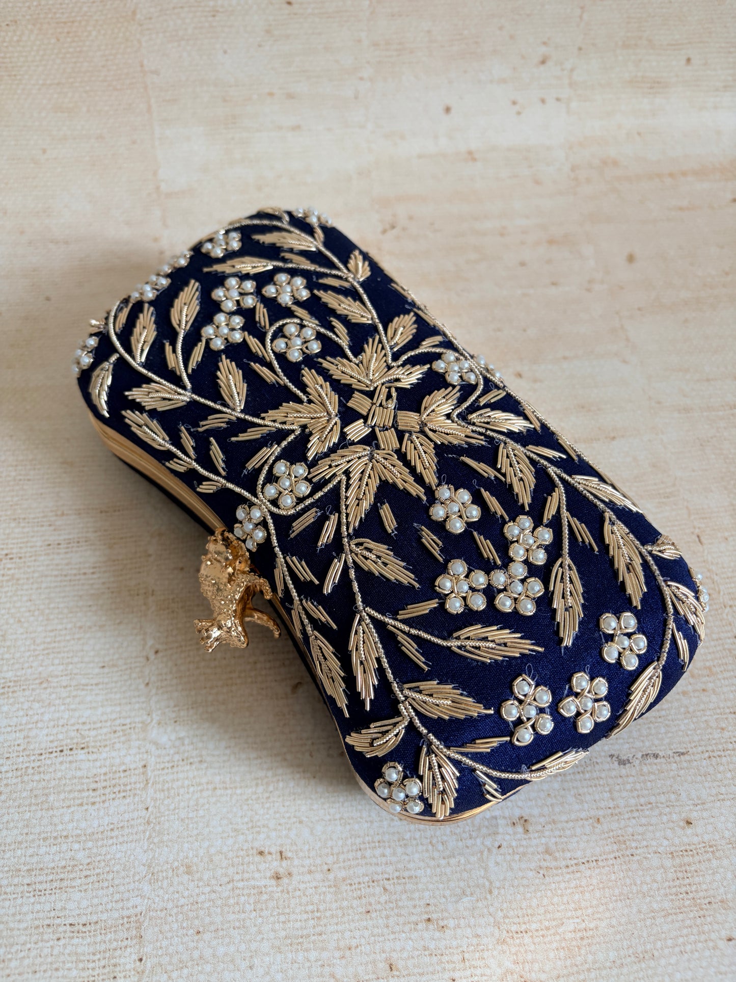 Milani (Rectangular Clutch) (Navy Blue) (ST263)