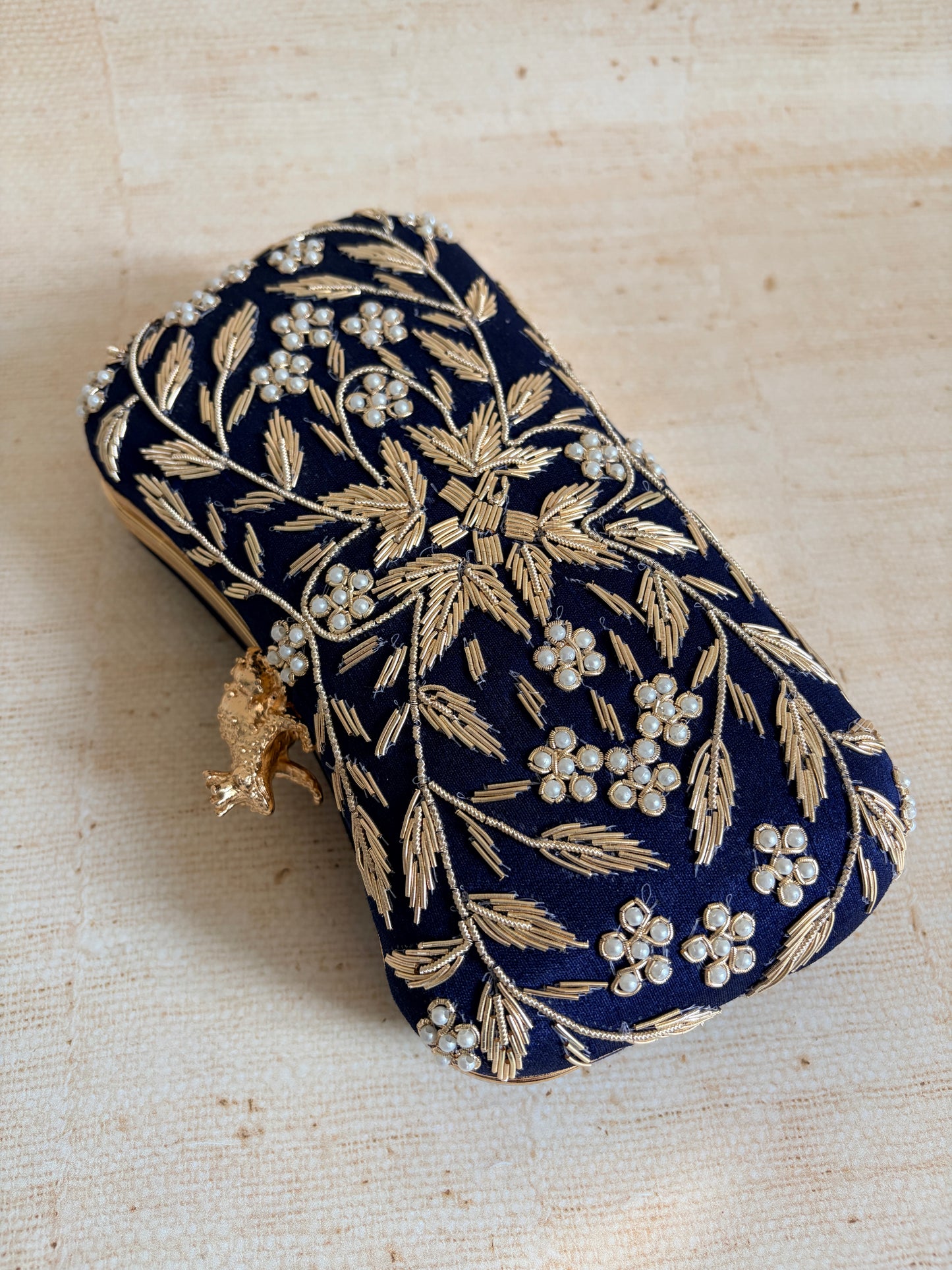 Milani (Rectangular Clutch) (Navy Blue) (ST263)