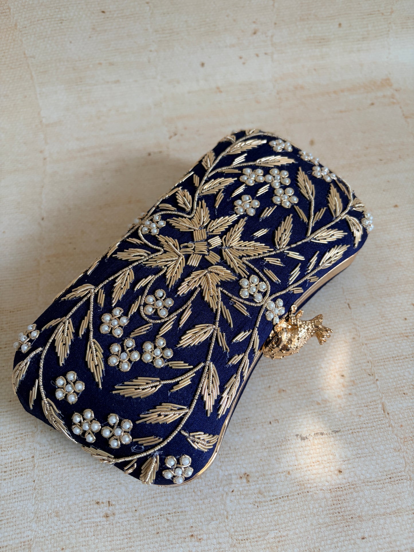 Milani (Rectangular Clutch) (Navy Blue) (ST263)