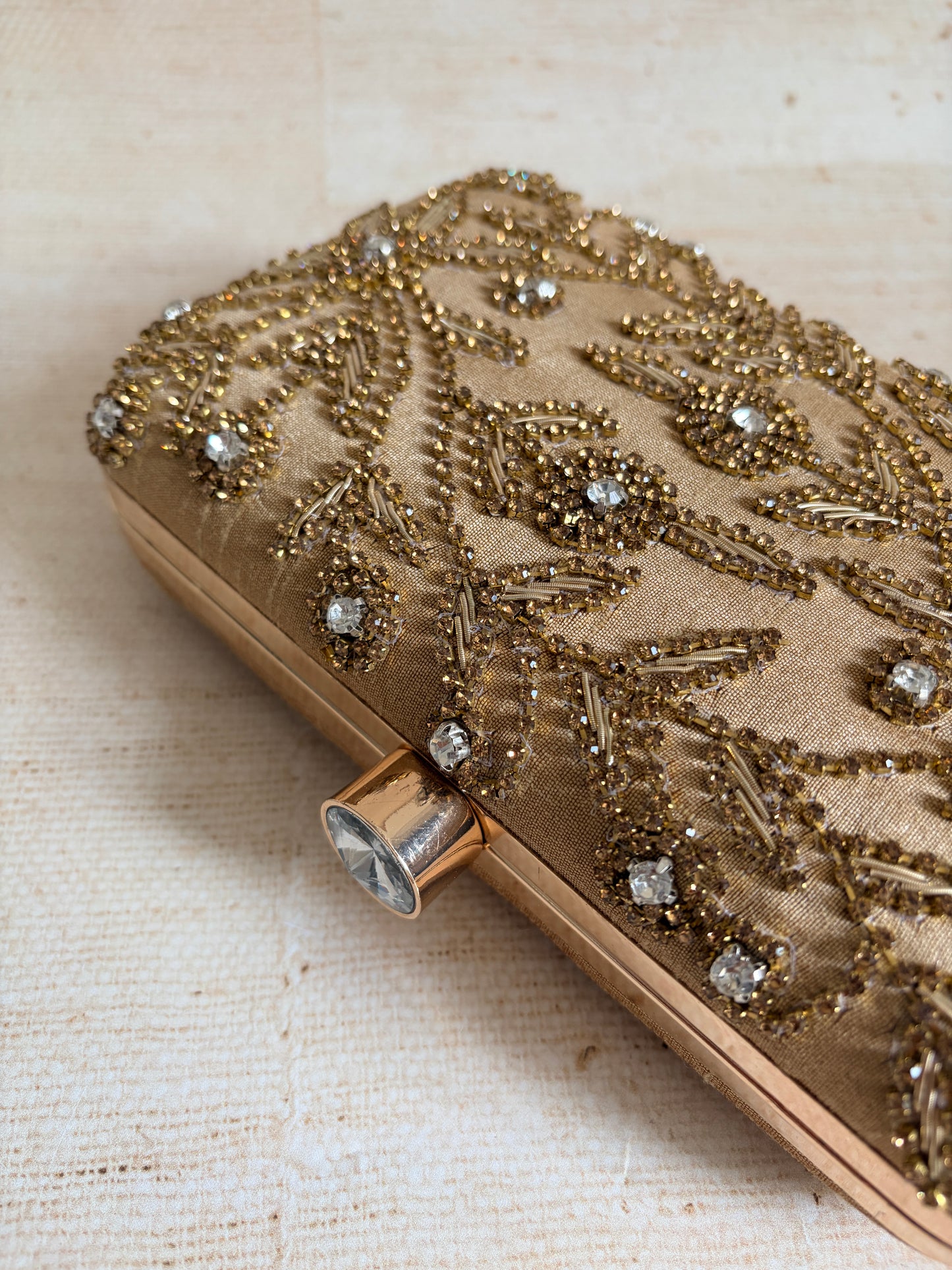 Calcutta Rectangular Clutch (ST1004) (Gold)