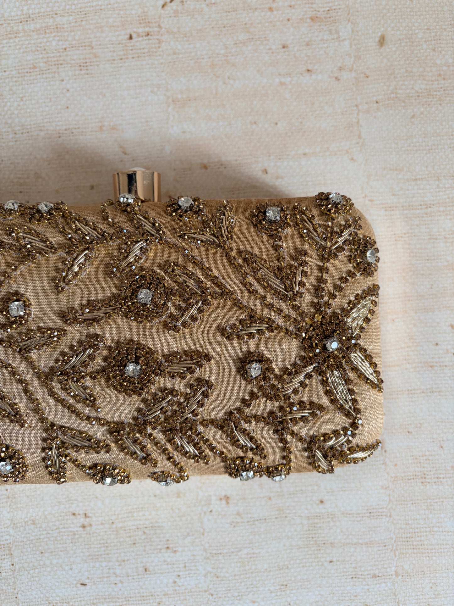 Calcutta Rectangular Clutch (ST1004) (Gold)