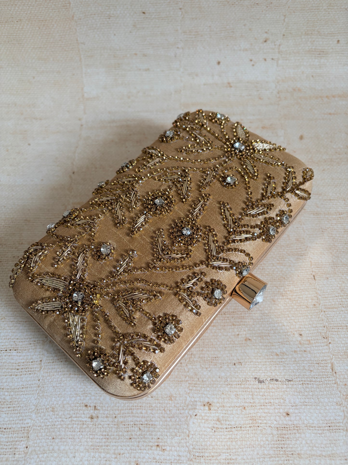 Calcutta Rectangular Clutch (ST1004) (Gold)