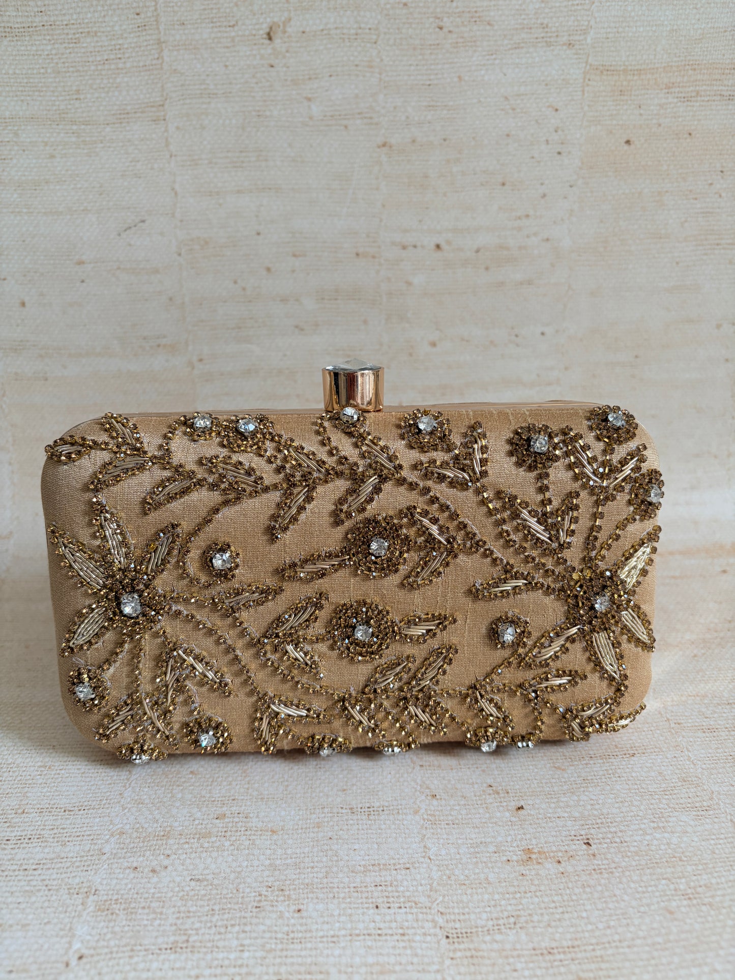 Calcutta Rectangular Clutch (ST1004) (Gold)