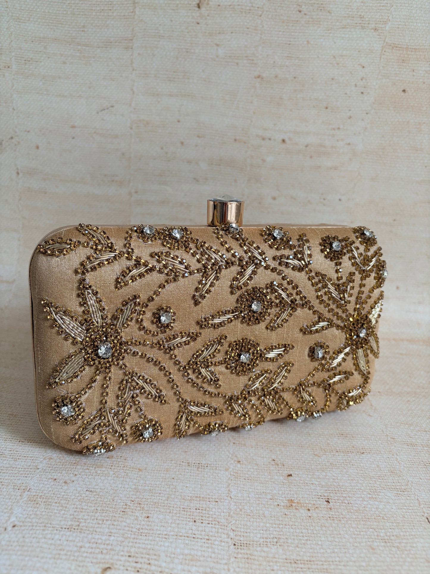 Calcutta Rectangular Clutch (ST1004) (Gold)