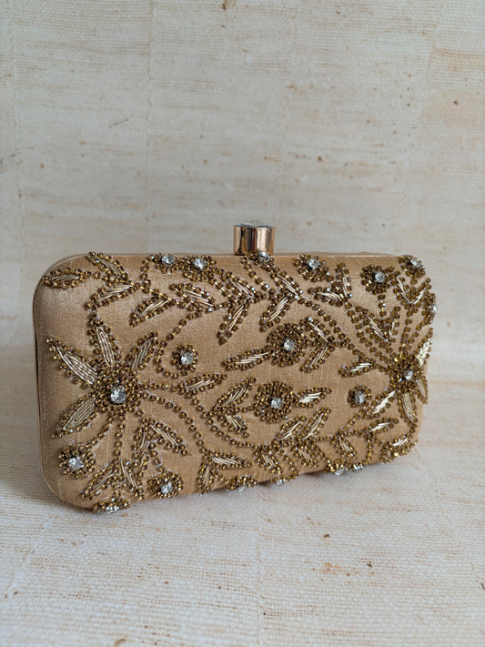 Calcutta Rectangular Clutch (ST1004) (Gold)