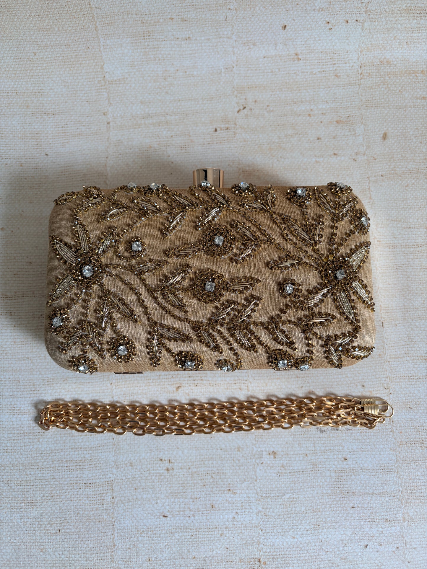 Calcutta Rectangular Clutch (ST1004) (Gold)