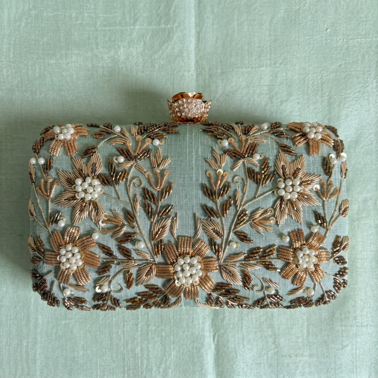 Pasha Rectangular Clutch (ST1135) (Mint Green)