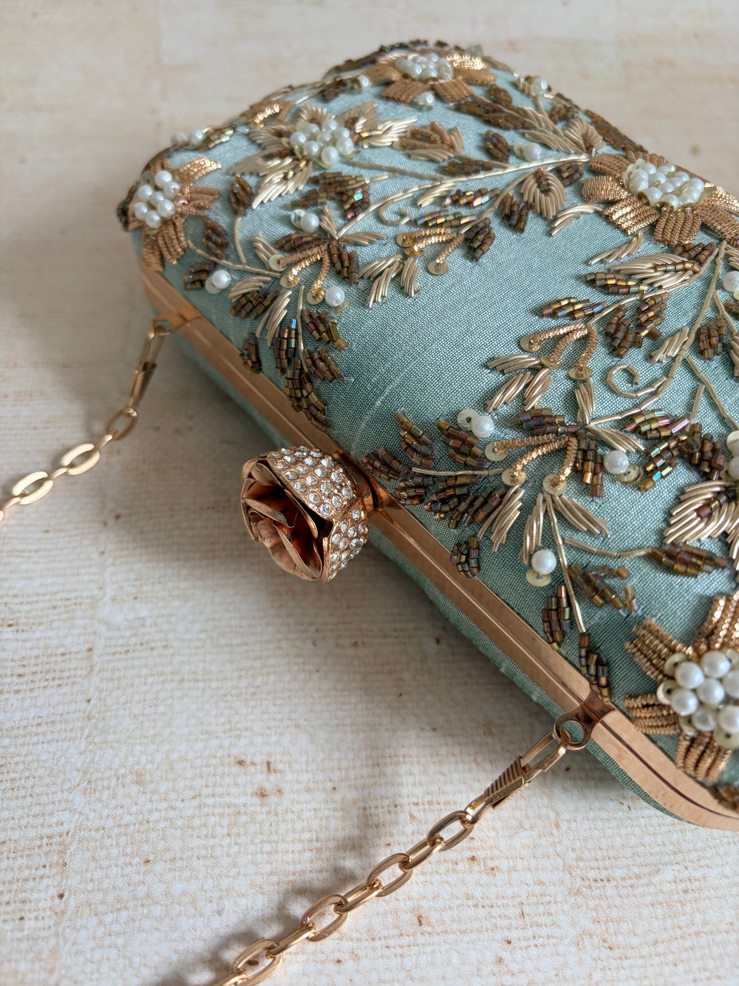 Pasha Rectangular Clutch (ST1135) (Mint Green)
