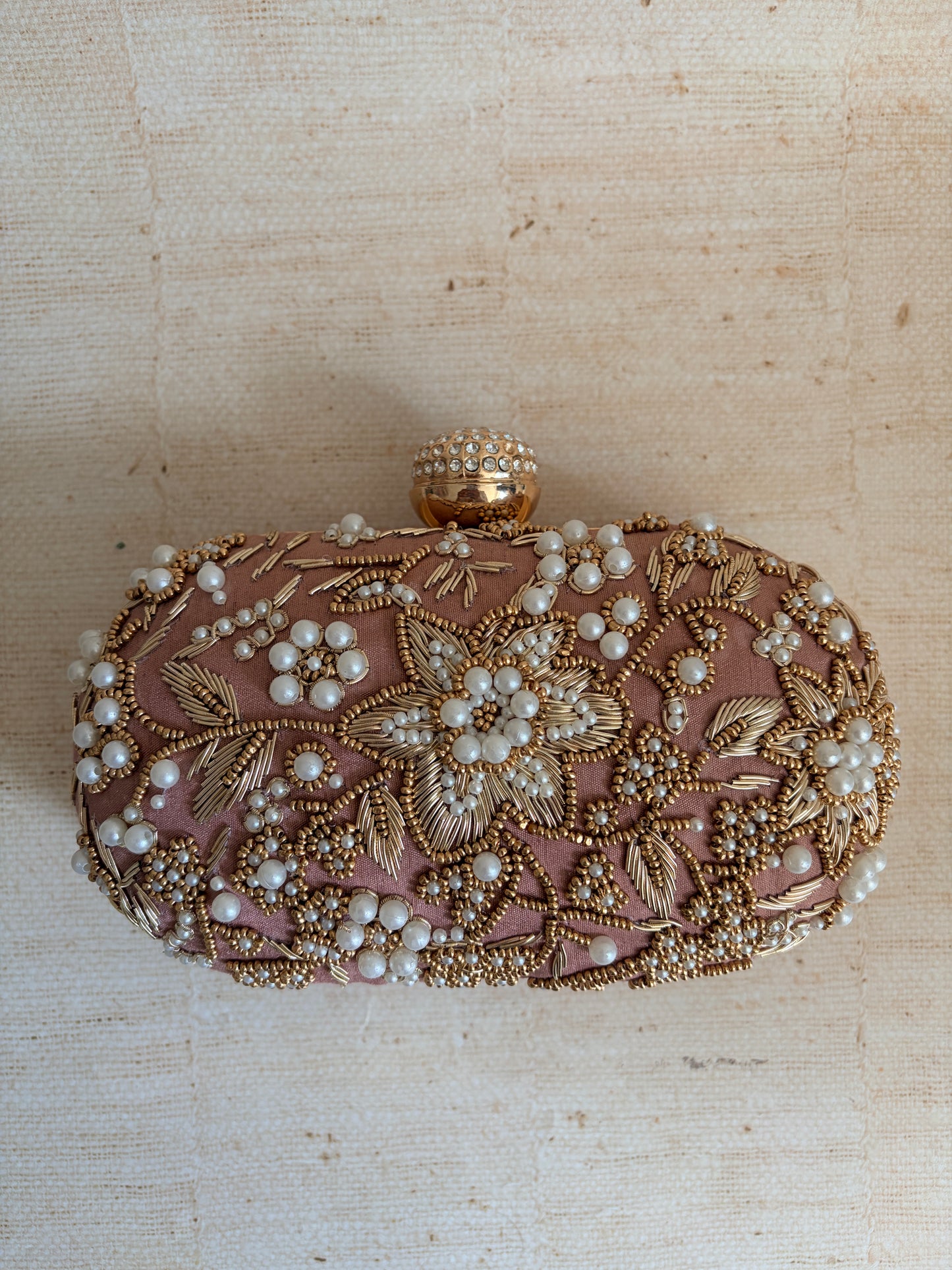 Blush Oval Pink Clutch (ST1208)