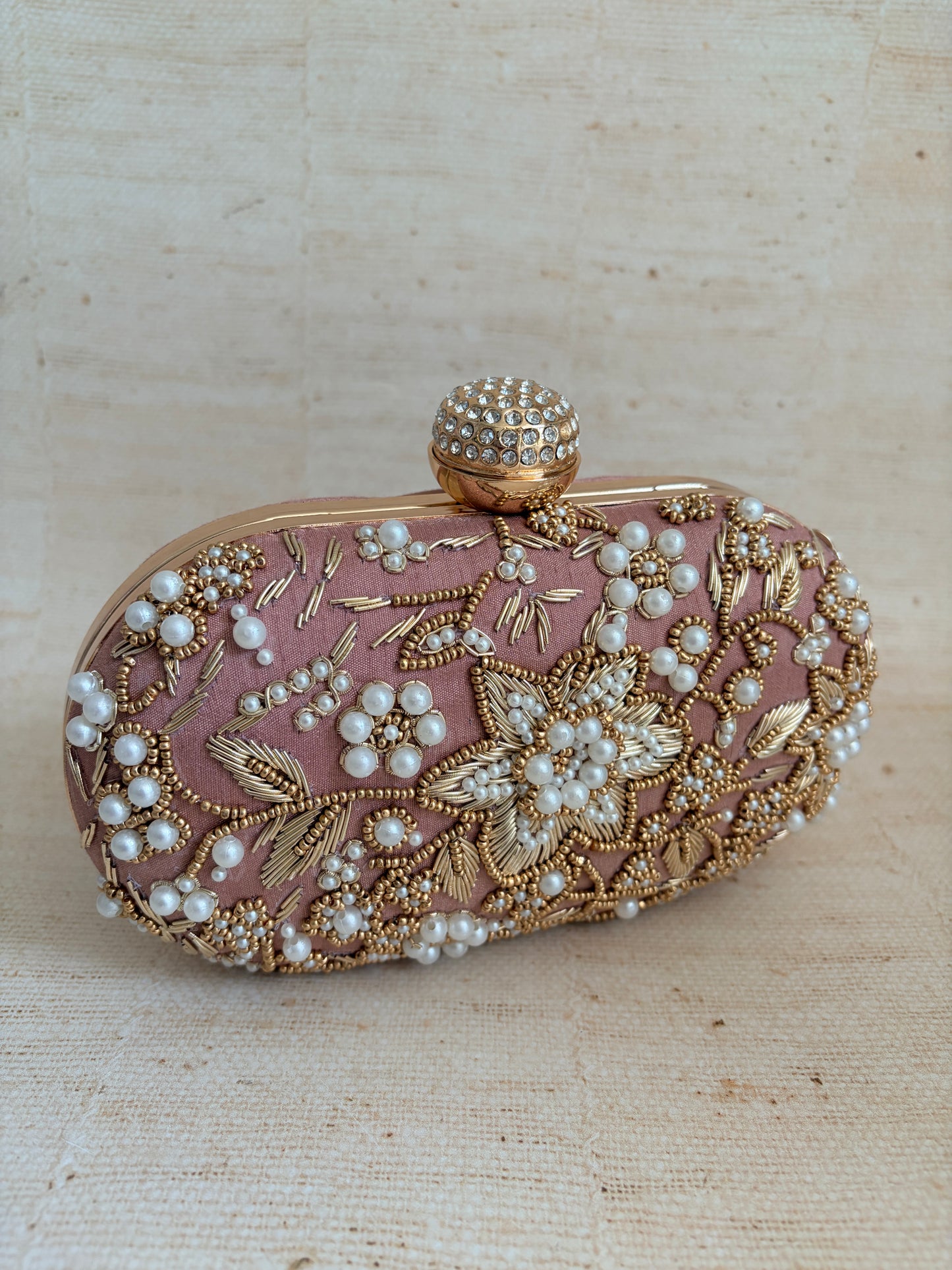 Blush Oval Pink Clutch (ST1208)
