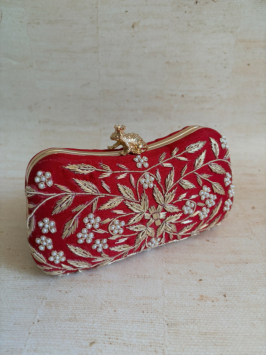 Milani (Rectangular Clutch) (Red) (ST263)