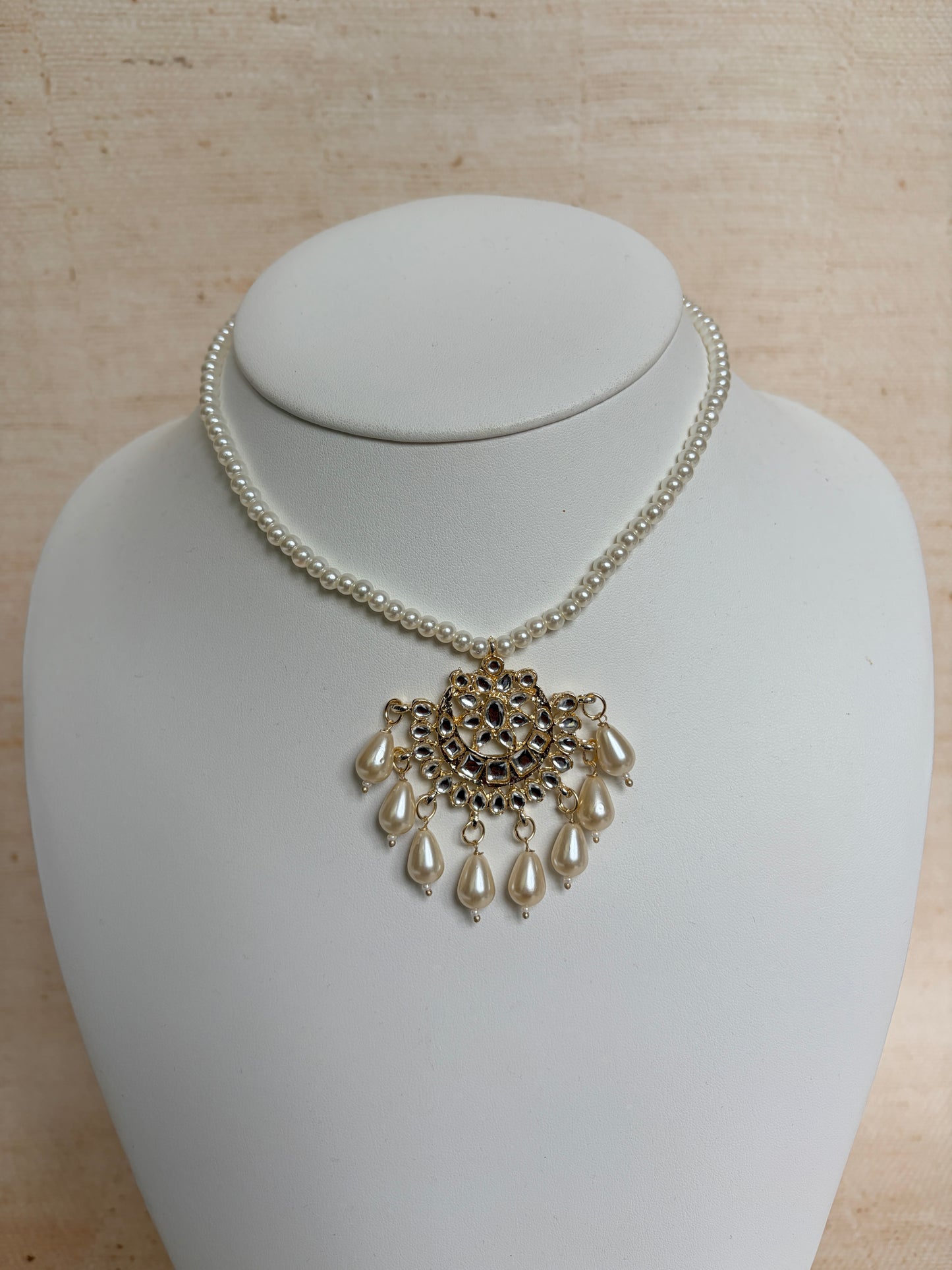Naima 18K Gold Plated Kundan Pearl Jewellery Set (ST755)