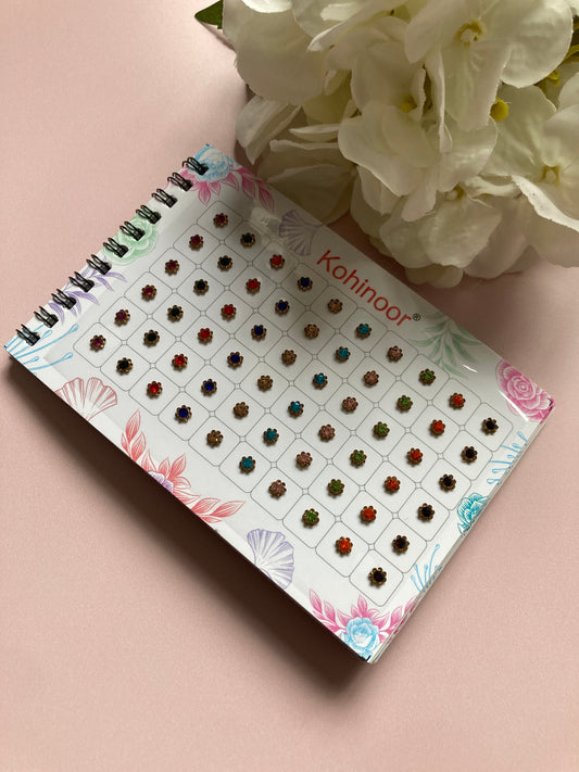 Colourful 5 Page 300 Flower Bindi Booklet (ST986)