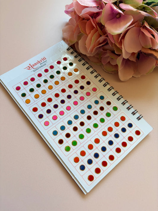 Golden Zari Border Velvet 576 Bindi Booklet (ST699) (3)