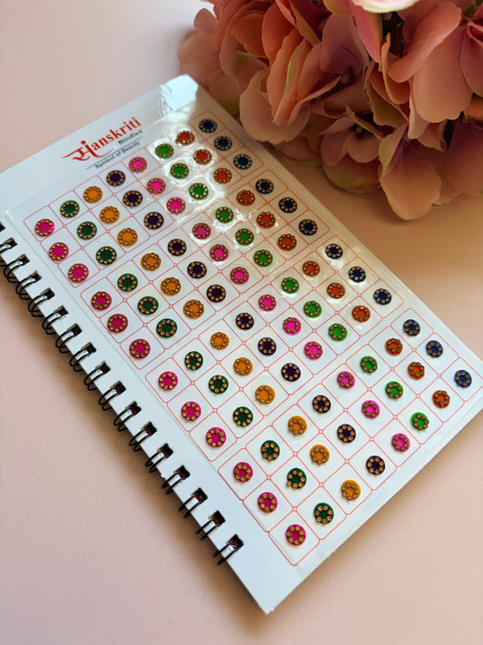 Colourful Stone Border 576 Bindi Booklet (ST1211)