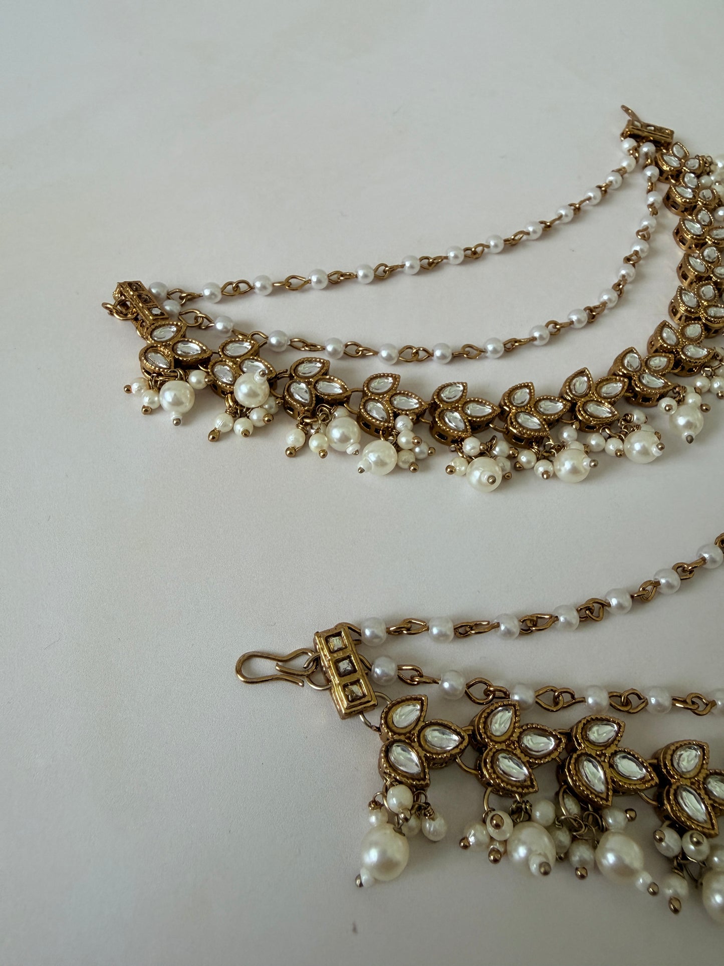 Antique Gold Pearl Ear Chains/Kaan Chain (ST1086)