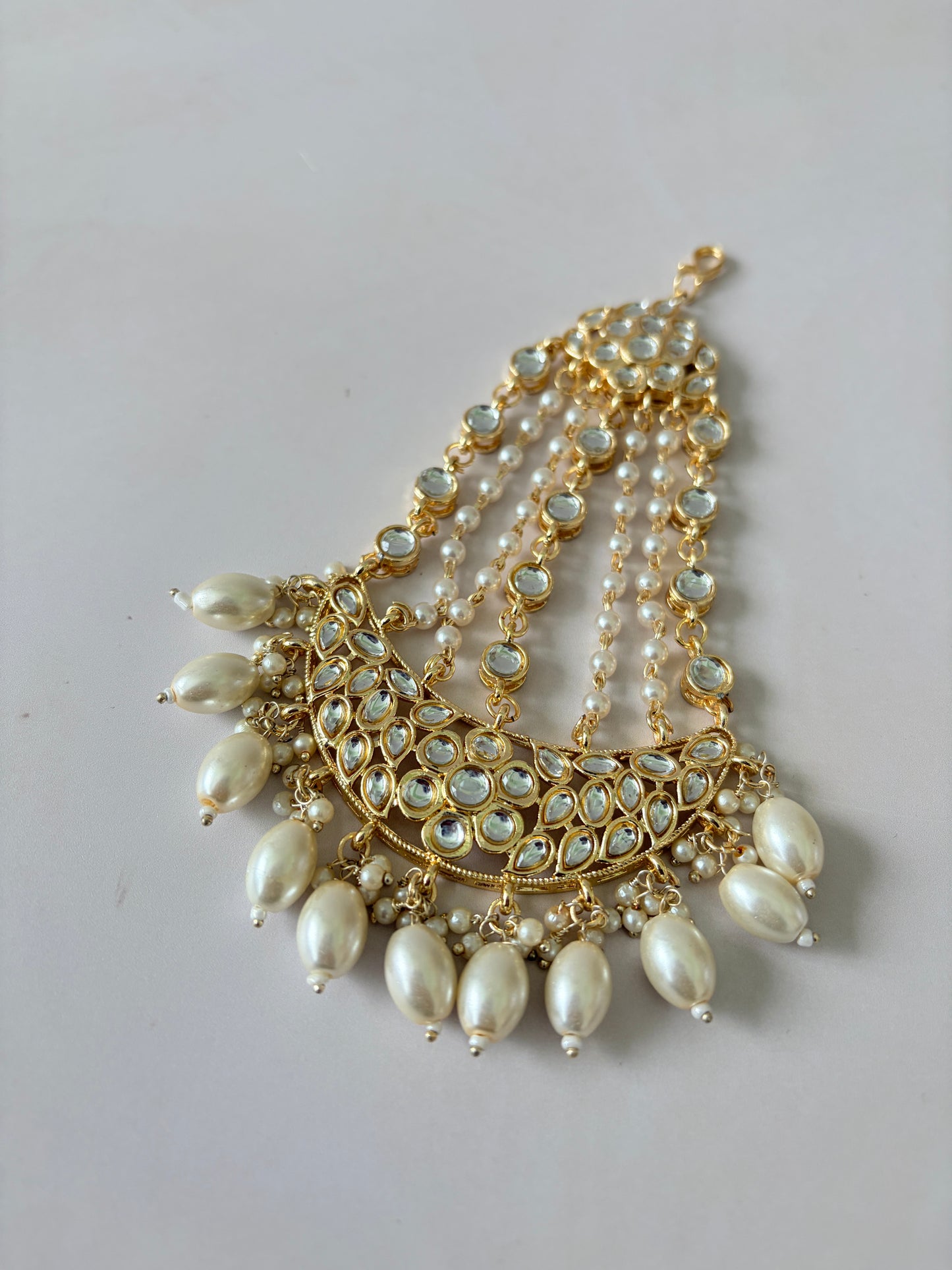 Pearl Gold Plated Pearl Passa/Jhumar (ST1217)