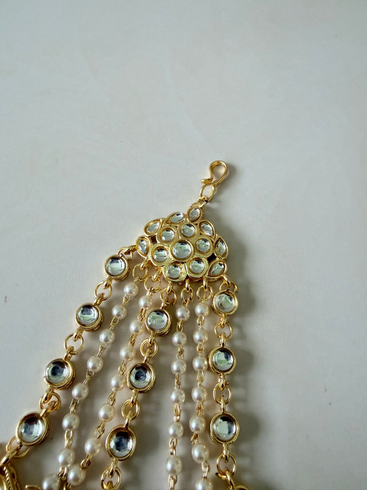 Pearl Gold Plated Pearl Passa/Jhumar (ST1217)
