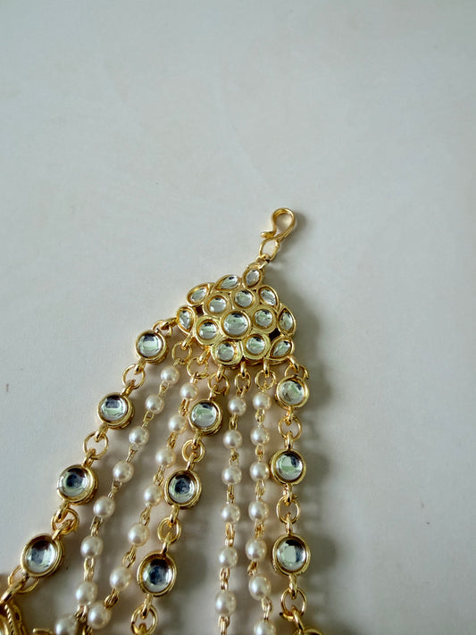 Pearl Gold Plated Pearl Passa/Jhumar (ST1217)