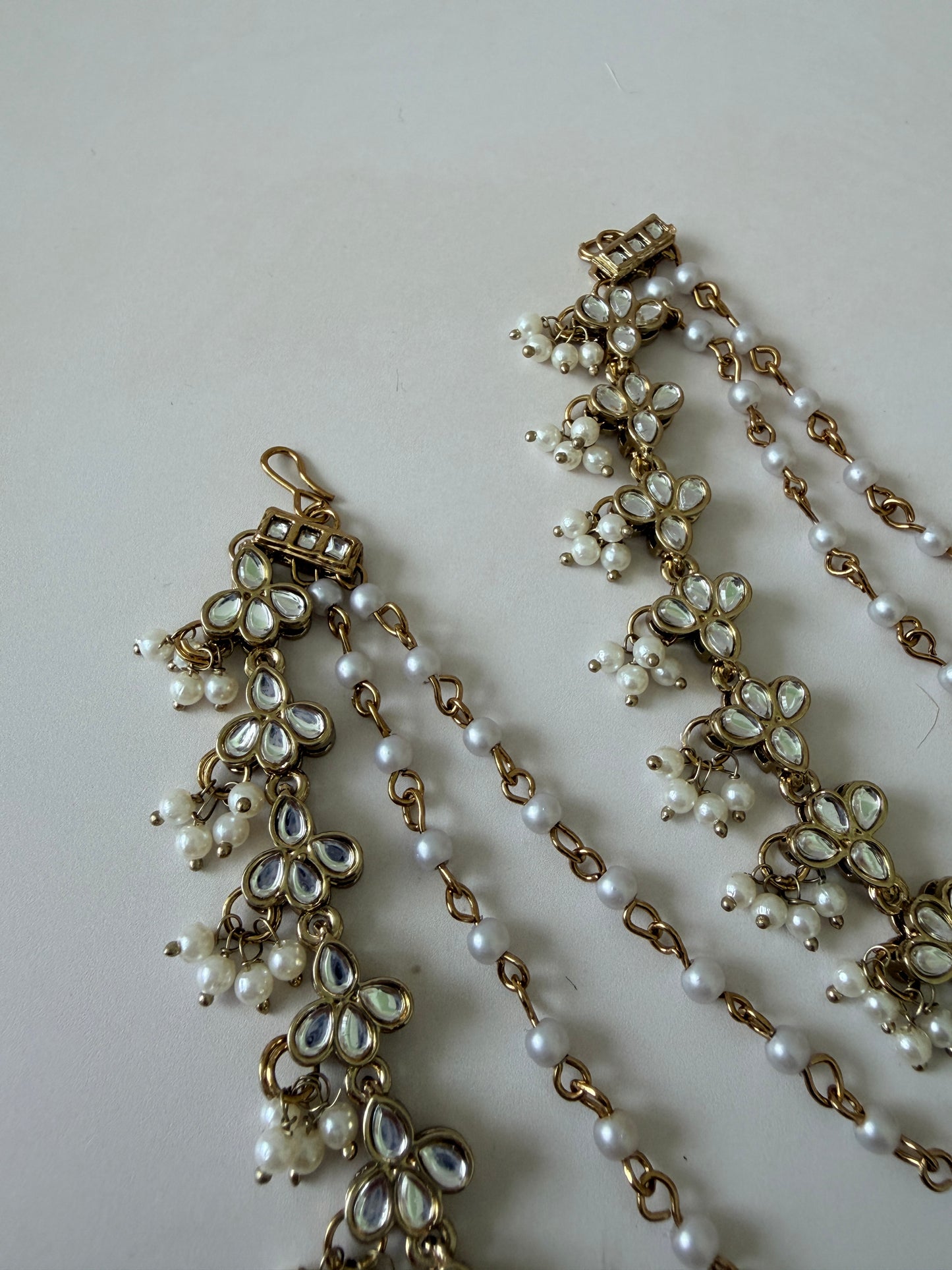 Antique Gold Pearl Ear Chains/Kaan Chain (ST1147)