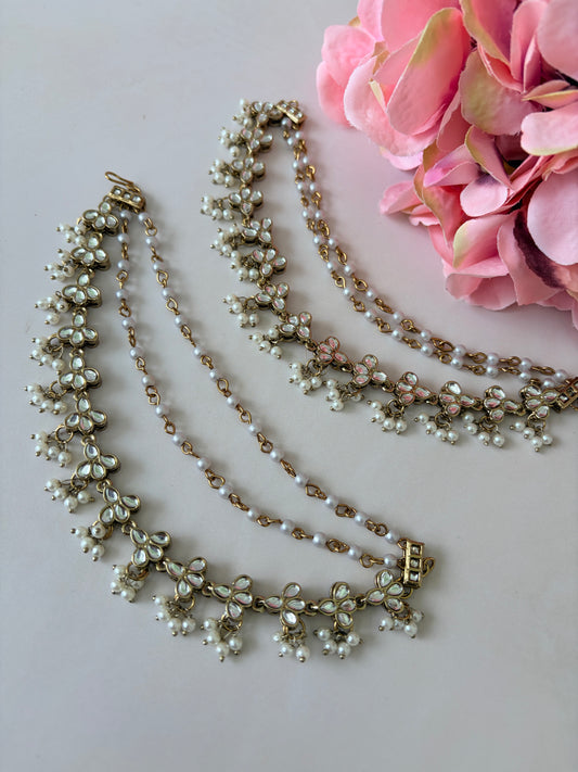 Antique Gold Pearl Ear Chains/Kaan Chain (ST1147)
