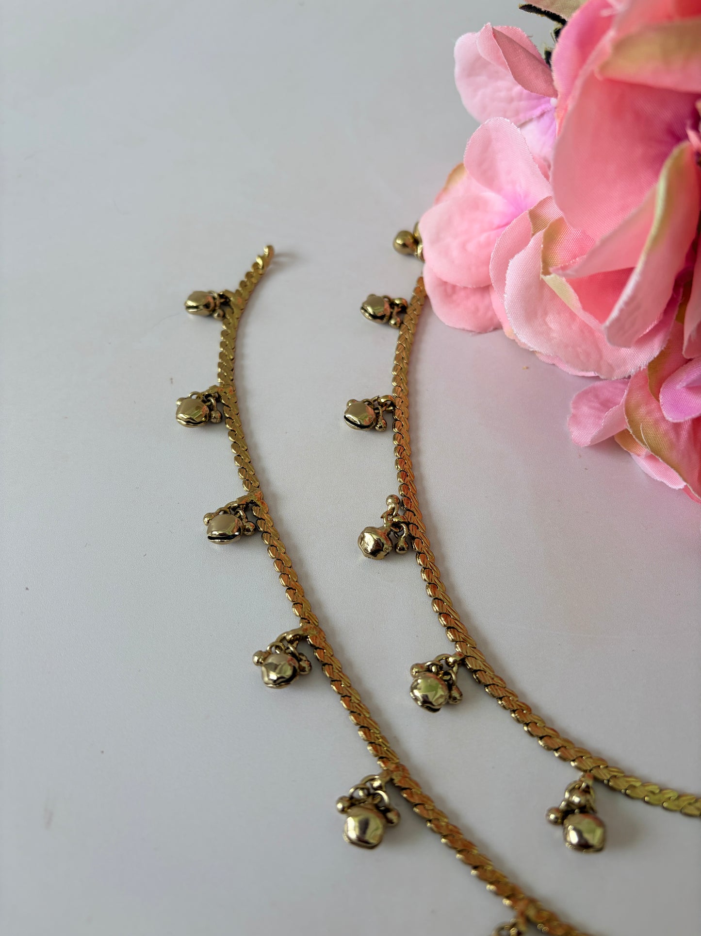 Antique Gold Ghungaroo Anklets/Payal (ST1198)