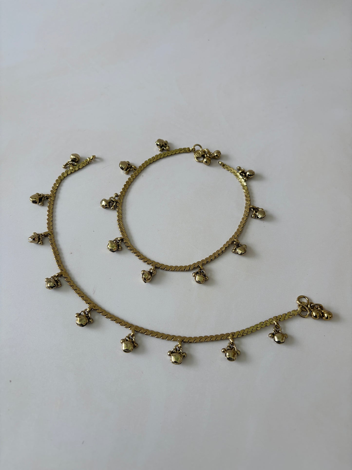 Antique Gold Ghungaroo Anklets/Payal (ST1198)