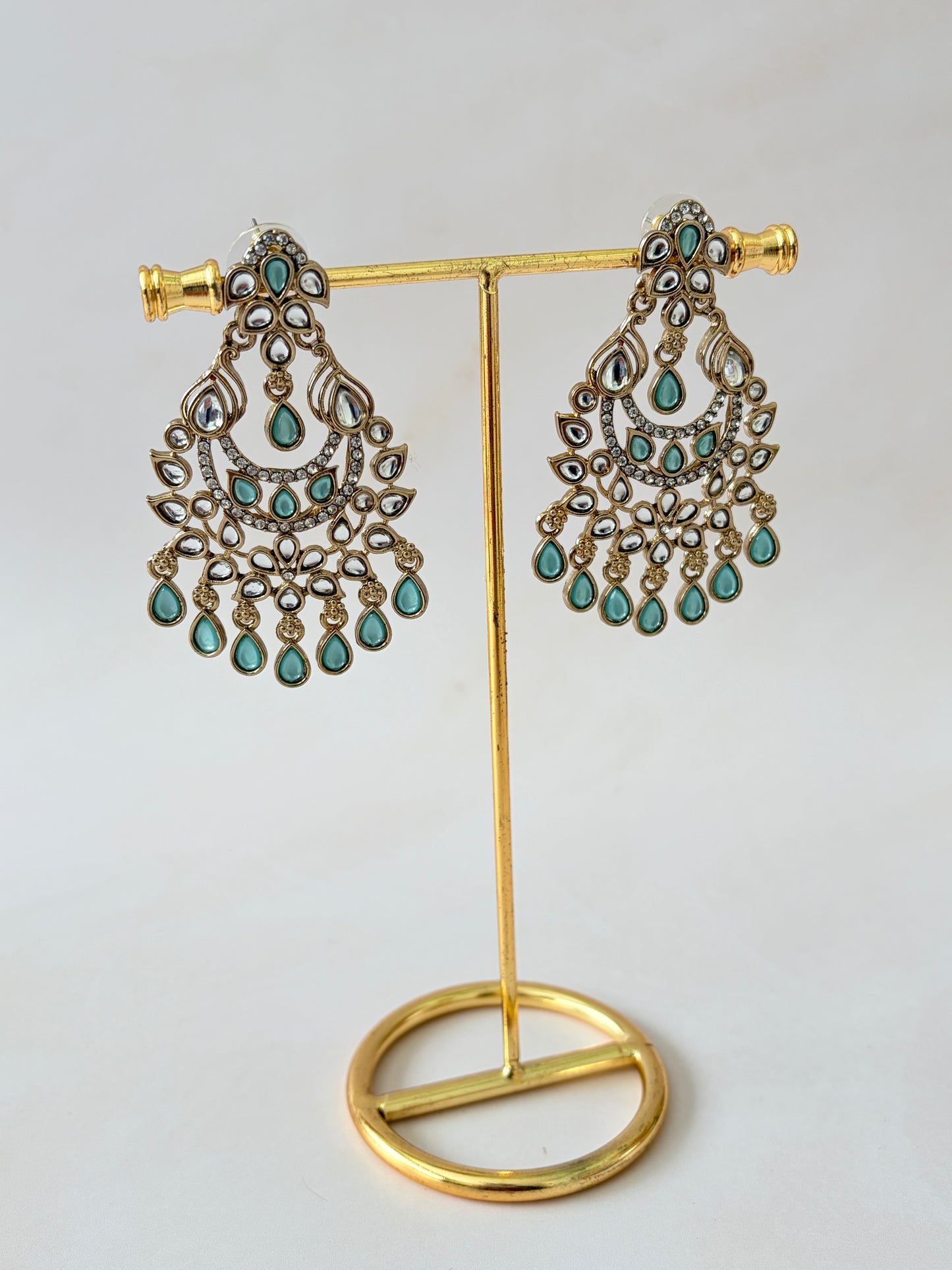 Avni Kundan Earrings (ST1219) (Blue)