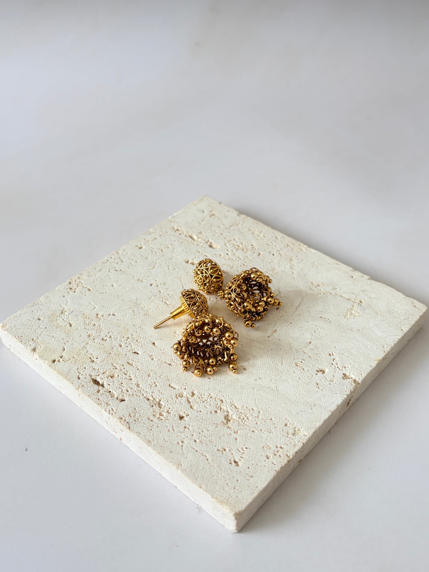 Gold Plated Small Jhumki Earrings (ST1216)