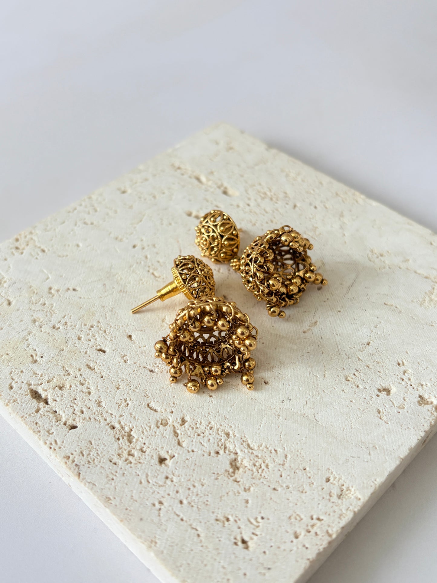 Gold Plated Small Jhumki Earrings (ST1216)