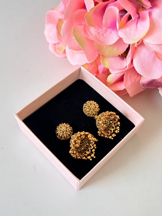 Gold Plated Small Jhumki Earrings (ST1216)
